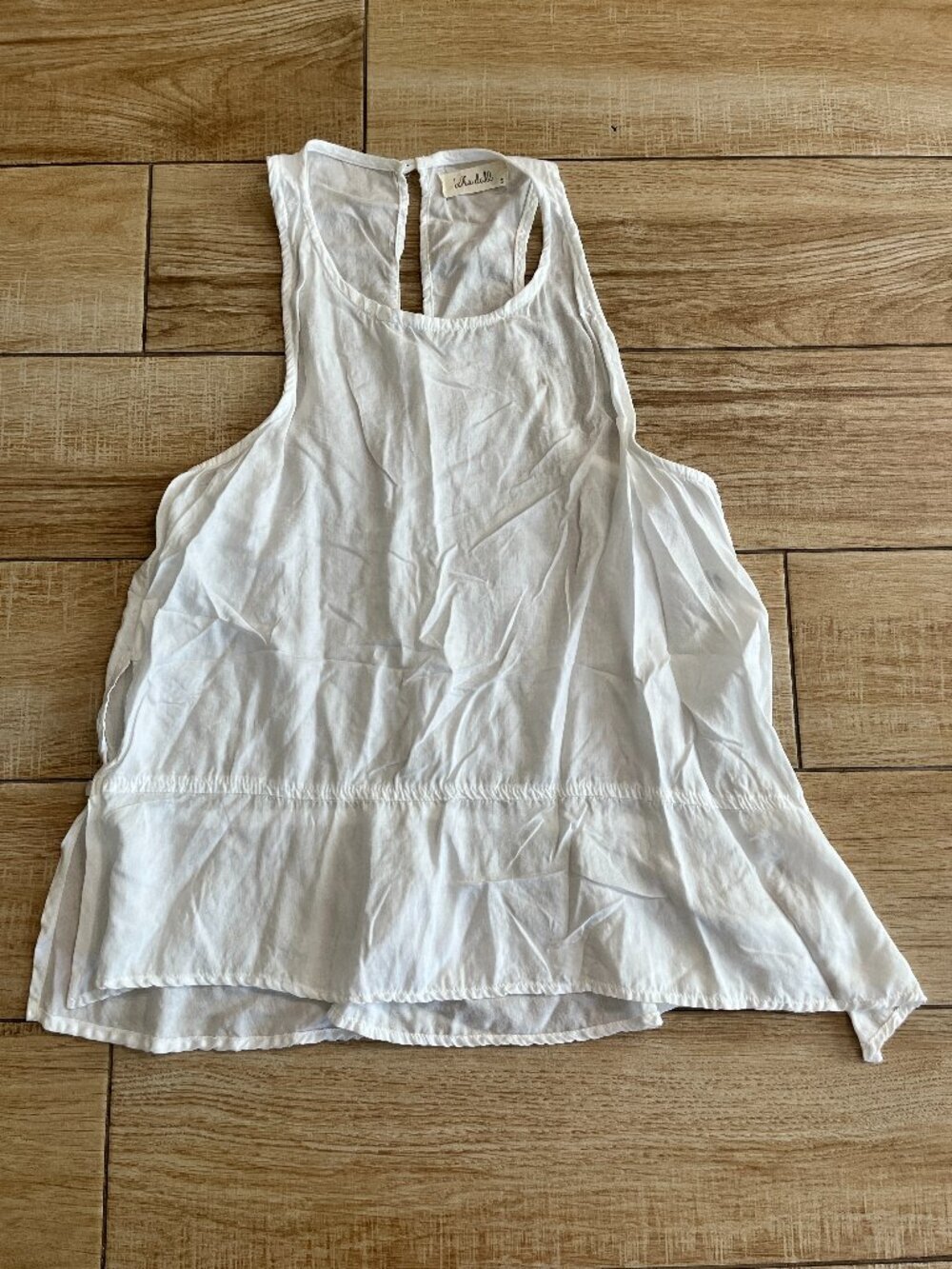 Womens Bella Dahl White Tank Top - S